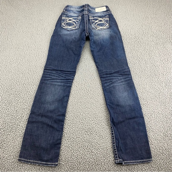 Silver Jeans Women's Lola 17" Straight Fit Thick Stitch Stretch Jean  | Size: 24 - Picture 4 of 14